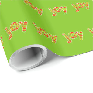 Freude an Weihnachten, Rot und Grün Streifen Geschenkpapier