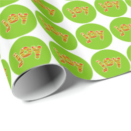 Freude an Weihnachten, Rot und Grün Streifen Geschenkpapier