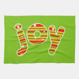 Freude an Weihnachten, Rot und Grün Streifen Küchentuch