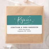 Freude | Aquamarine und weiße Rücksendeadresse (Insitu)