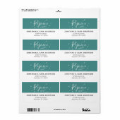 Freude | Aquamarine und weiße Rücksendeadresse (Vorne)