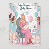 Freude auf dem Weg!Begleiten Sie uns Baby-Duschkab Ankündigung (Vorne/Hinten)