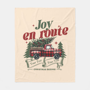 Freude auf dem Weg Weihnachten beginnt LKW & X-Mas Fleecedecke