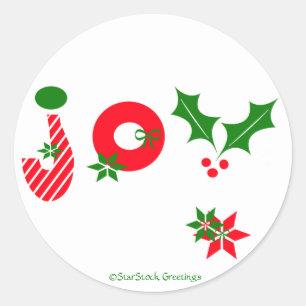 Freude-Aufkleber Runder Aufkleber