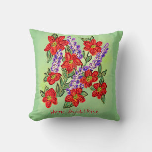 Freude, aus dem Herzen floral Bouquet Kissen