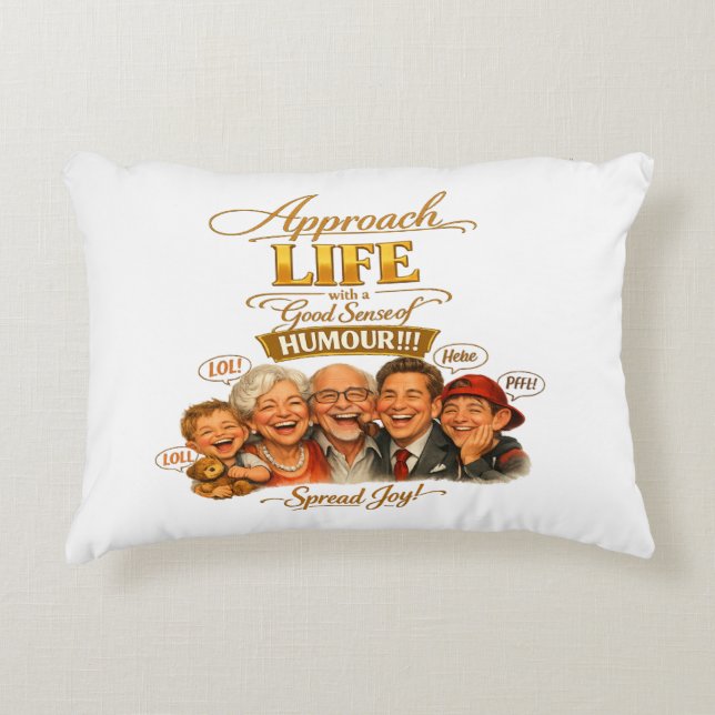 Freude ausstrahlen dekokissen (Vorderseite)
