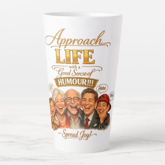 Freude ausstrahlen milchtasse (Vorderseite)