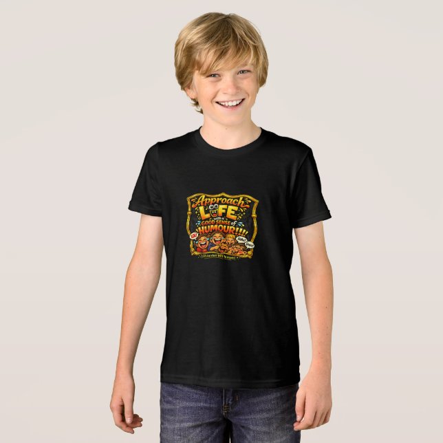 Freude ausstrahlen Tri-Blend shirt (Vorderseite voll)