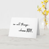 Freude aussuchen. In allem. Gruß & Mitteilungskart Karte (Gelbe Blume)