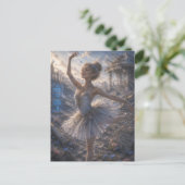 Freude / Ballerina / Blumenfeld Postkarte (Stehend Vorderseite)
