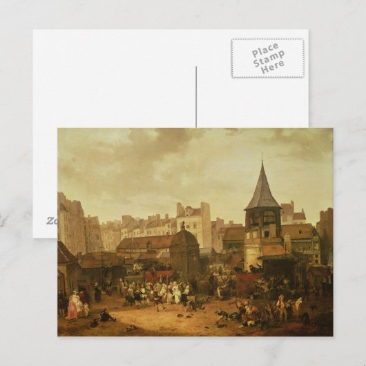 Freude bei Les Halles Postkarte (Vorne/Hinten)