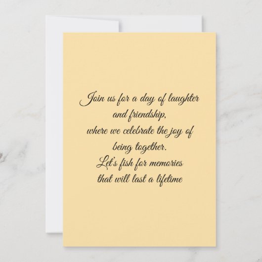 Freude beim Fischen Einladung (Rückseite)
