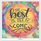 Freude beim Inspirier des Besten ist noch nicht da Aufkleber (Blatt)