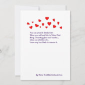 Freude beim virtuellen Party Einladung (Rückseite)