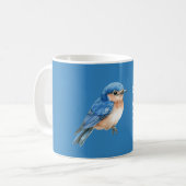 Freude Blaue Vogel Kaffeetasse (Vorderseite Links)
