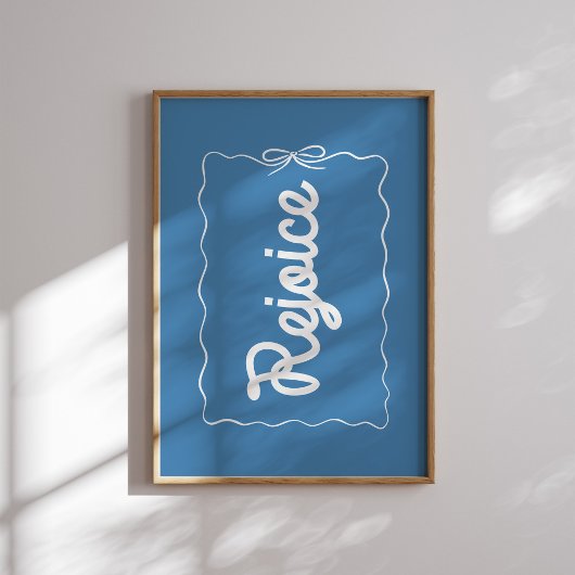 Freude Blue Christmas Poster