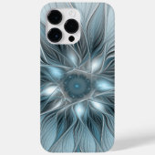 Freude Blume Abstrakt Blue Gray Fraktal Case-Mate iPhone Hülle (Rückseite)