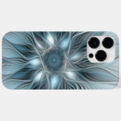 Freude Blume Abstrakt Blue Gray Fraktal Case-Mate iPhone Hülle (Rückseite (Horizontal))