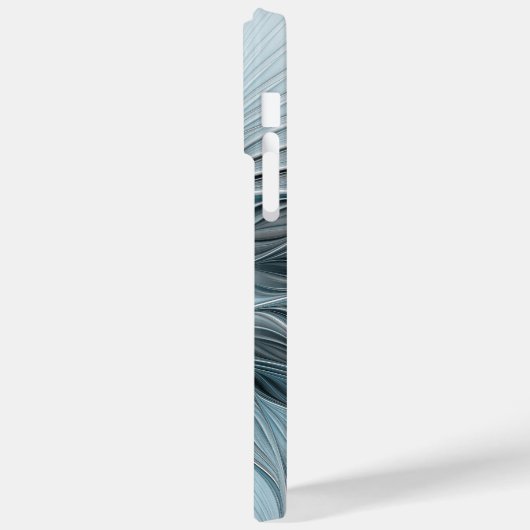 Freude Blume Abstrakt Blue Gray Fraktal Case-Mate iPhone Hülle (Rückseite / Links)