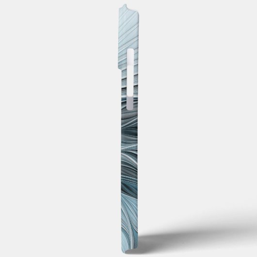 Freude Blume Abstrakt Blue Gray Fraktal Case-Mate iPhone Hülle (Rückseite / Links)