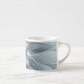 Freude Blume Abstrakt Blue Gray Fraktal Espressotasse (Rechts)