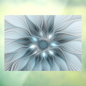 Freude Blume Abstrakt Blue Gray Fraktal Fensteraufkleber (Blatt 3)
