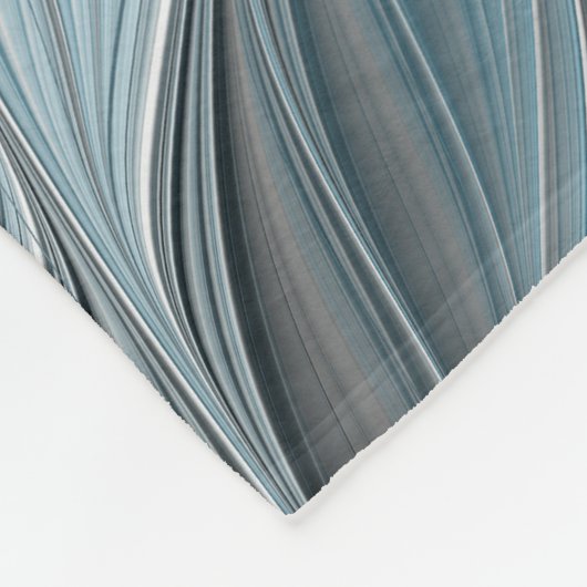 Freude Blume Abstrakt Blue Gray Fraktal Fleecedecke (Ecke)