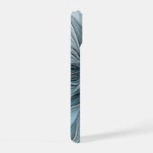 Freude Blume Abstrakt Blue Gray Fraktal iPhone 15 Hülle (Rechte Seite)
