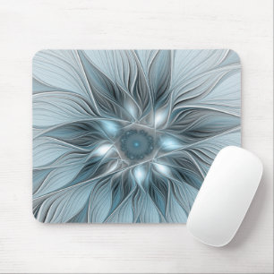 Freude Blume Abstrakt Blue Gray Fraktal Mousepad