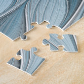 Freude Blume Abstrakt Blue Gray Fraktal Puzzle (Seite)