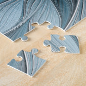 Freude Blume Abstrakt Blue Gray Fraktal Puzzle (Seite)