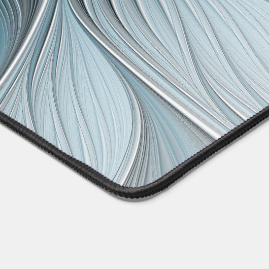 Freude Blume Abstrakt Blue Gray Fraktal Schreibtischunterlage (Ecke)