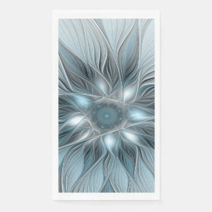 Freude Blume Abstrakt Blue Gray Fraktal Serviette