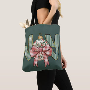 Freude Bogen und Ornament Vorbereiteter Weihnachte Tasche