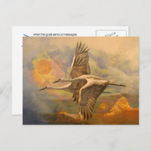 Freude, Botschaft von Apollo Postkarte (Vorne/Hinten)