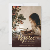 Freude Brown Rustic Religious Weihnachten (Vorderseite)