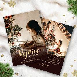 Freude Brown Rustic Religious Weihnachten