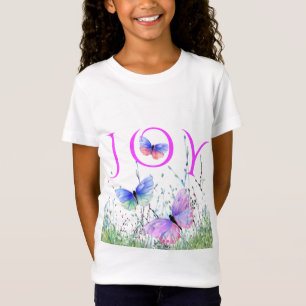 Freude - Bunte Schmetterlinge Fliegender T - Shirt