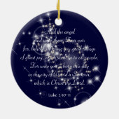 Freude-christliche Weihnachtsdekoration Keramik Ornament (Hinten)