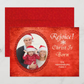 Freude Christus ist Geborenes Christliches Foto (Vorne/Hinten)