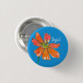 Freude Daisy Honey Bee Inspiration Worte Button (Vorne & Hinten)
