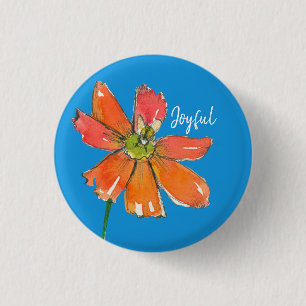 Freude Daisy Honey Bee Inspiration Worte Button
