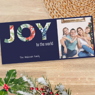 Freude Der Welt 1 Foto Moderne Weihnachtskarte Feiertagskarte