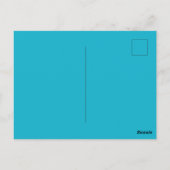 FREUDE DER WELT Dunkles Teal-Script-Weihnachten  Postkarte (Rückseite)