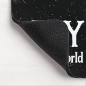 Freude der Welt Globus Ornament mit Sternen Mousepad (Ecke)