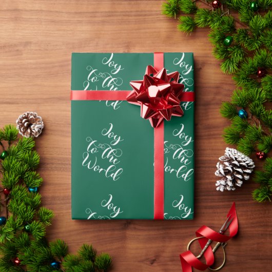 Freude der Welt Grünes Geschenkpapier (Feiertagsgeschenk)