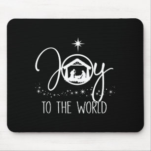 Freude der Welt Jesus Christliche Weihnachtsszene  Mousepad