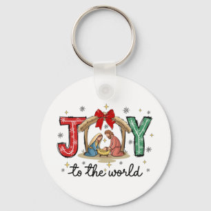 Freude der Welt Jesus Christliche Weihnachtsszene  Schlüsselanhänger