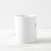Freude der Welt Minimaler botanischer Kranz Kaffeetasse (Mittel)