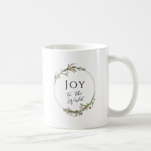 Freude der Welt Minimaler botanischer Kranz Kaffeetasse
